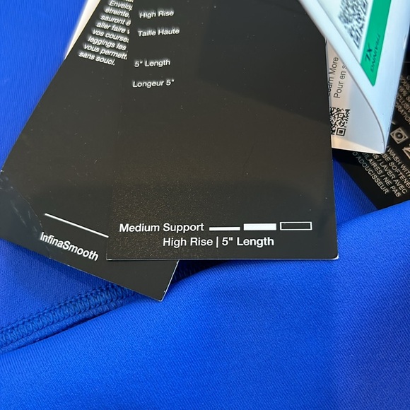 NWT ROYAL BLUE NIKE DRI-FIT MEDIUM SUPPORT, high rise and 5” length. - Picture 5 of 7